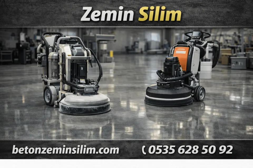 İstanbul beton silim makineleri ile parlatılmış beton zemin