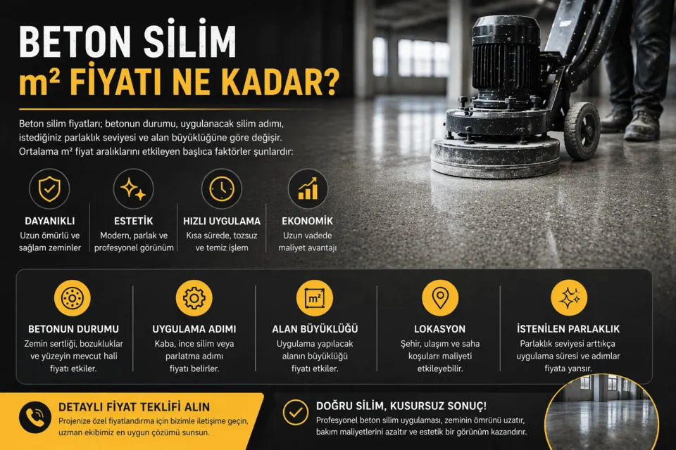 Beton silim m2 fiyatı ne kadar